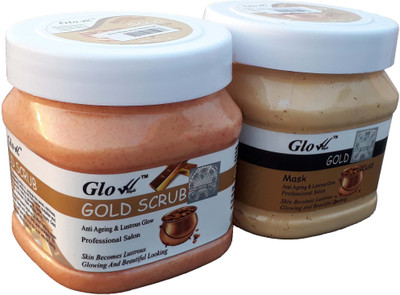 

Glow Right GOLD SCRUB With GOLD MASK(Set of 2)