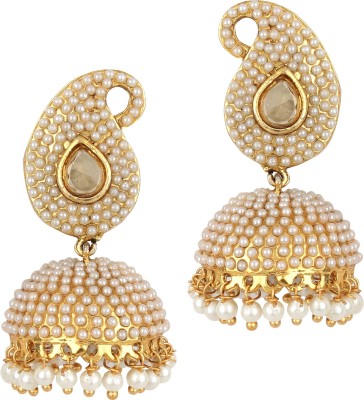 Jewels Capital Diva Style Pearl Alloy Jhumki Earring