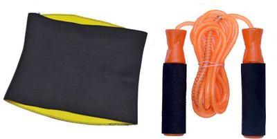 

HEALTH FIT INDIA HOT SHAPER SLIMMING BELT WITH BEARING ORANGE COLOR SKIPPING ROPE Gym & Fitness Kit