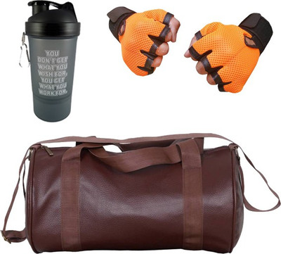 

Hyper Adam Heritage Look Gym Bag, Protein Shaker And Gym Glove With Wrist Support Combo Gym & Fitness Kit