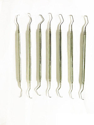 

ss white Dental Gracey Curettes 7 Pcs Set /Periodontal Gracey Curettes, Double Ended Medical Equipment Combo