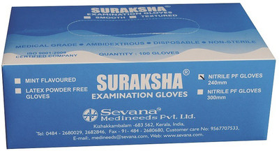 

SURAKSHA SMNPFG-M Nitrile Examination Gloves(Pack of 100)