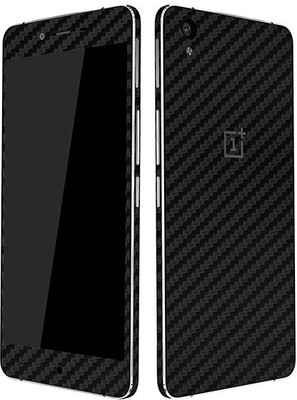 Smartskkins E1003 OnePlus x Black Carbon Fibre 3M Vinyl skin for Front,Back and Sides Mobile Skin(CARBON BLACK)