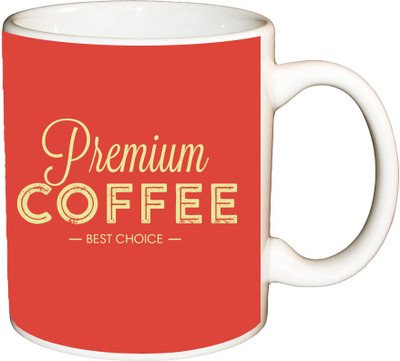 

ShopBuzz Premium coffee best choice printed coffee Ceramic Mug(350 ml), Multicolor