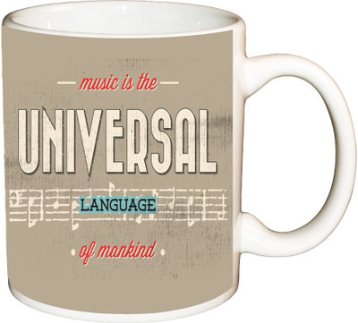 

ShopBuzz Music is the universal printed coffee Ceramic Mug(350 ml), Multicolor