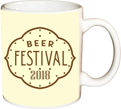 

ShopBuzz Beer festival 2018 printed coffee Ceramic Mug(350 ml), Multicolor