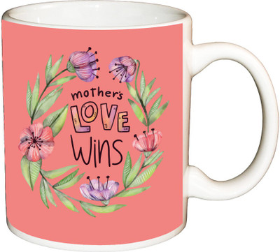

ShopBuzz Mother's love wins printed coffee Ceramic Mug(350 ml), Multicolor