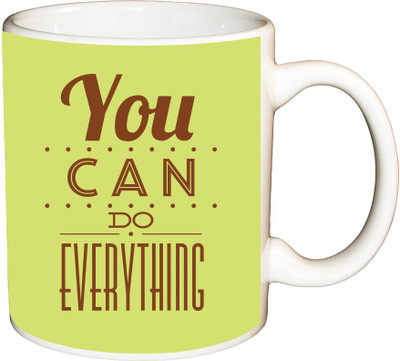 

ShopBuzz You can do everything brown printed coffee Ceramic Mug(350 ml), Multicolor