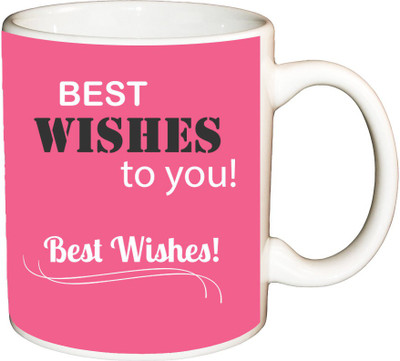 

ShopBuzz Best wishes to you printed coffee Ceramic Mug(350 ml), Multicolor