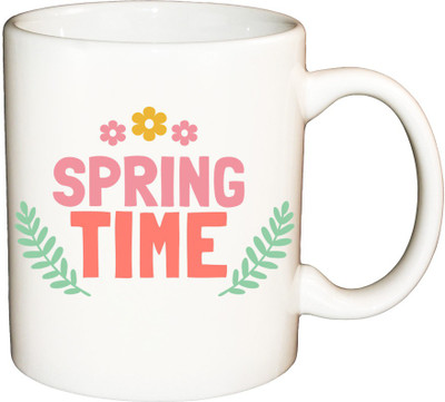 

ShopBuzz Spring time printed coffee Ceramic Mug(350 ml), Multicolor