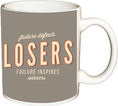 

ShopBuzz Failure defeats loser printed coffee Ceramic Mug(350 ml), Multicolor