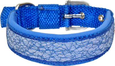 

Leather Craft Embellished Dog Collar Charm(Blue, Round)
