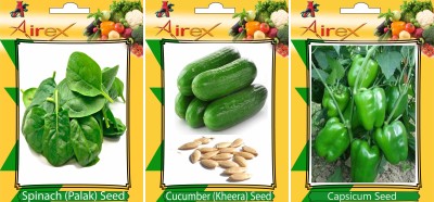 Airex Spinach, Cucumber, Green Capsicum Seed(20 per packet)