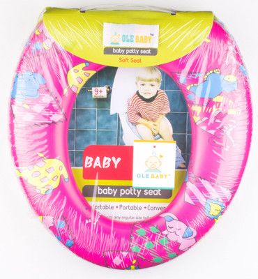 

Ole Baby Cute, Colorfull, Padded, Soft, and Durable,Full Cushion Assorted Potty Trainer Seat Potty Seat(Dark Pink)