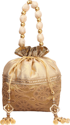 

Potli Satin bag Pouch(Gold)