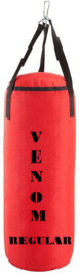 

Venom Regular 5.0 Feet Long, SRF - ECONOMIC Material, Red Color, Unfilled with Hanging Straps Hanging Bag(5.0, 60 kg)