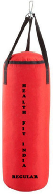 

HEALTH FIT INDIA Regular 4.5 Feet Long, Synthetic Leather Material, Red Color, Unfilled with Hanging Straps Hanging Bag(4.5, 54 kg)