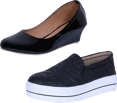 

IndiWeaves Sneakers For Women(Black, Black