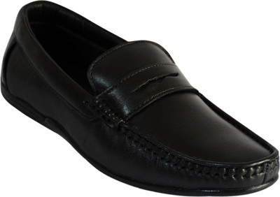 

Fashion Tree Formal Genuine Leather Slip on Men shoe Loafers For Men(Black