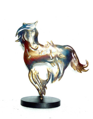 

VedasEXports Running Horse Table Decor Antique Decorative Showpiece - 28.75 cm(Iron, Multicolor)