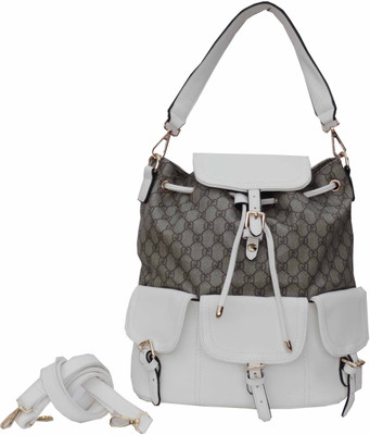 

ALIVE Girls Casual White Leatherette Sling Bag
