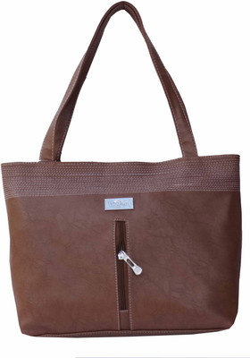 

ALIVE Women Casual Khaki PU Shoulder Bag