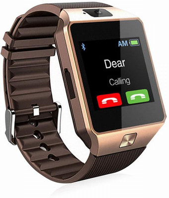 

JOSA DZ18 Smart Watch Bluetooth Touch Screen for Android and iOS(Brown Gold) Smartwatch(Brown Strap Free Size)