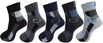 RC. ROYAL CLASS Men Self Design Ankle Length(Pack of 5)
