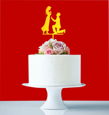 

Naveed Arts  Acrylic Cake Toppers Sticker(Pack of 1, Gold mirror