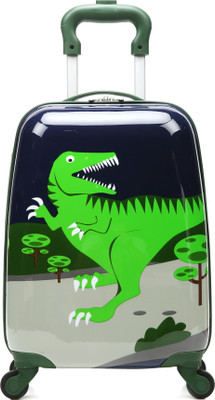 T-Bags Dinosaur 4 Wheel Trolley Bag Cabin Luggage -  inch(Blue