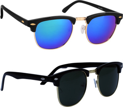 

Verre Clubmaster Sunglasses(Blue, Black)