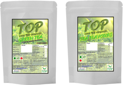 Top Organic Lemongrass Rose green tea with Organic Chamomile Mint Tea (150 gms) Herbal Tea Vacuum Pack(150 g)