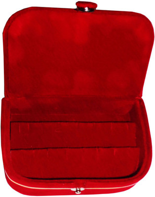 Phoenixfaso Set of 1 velvet Vanity case Ear ring storage travelling folder Box Vanity Box(Maroon) available at flipkart for Rs.100