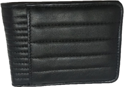 

Leather home Boys Black Genuine Leather Wallet(10 Card Slots), Bl