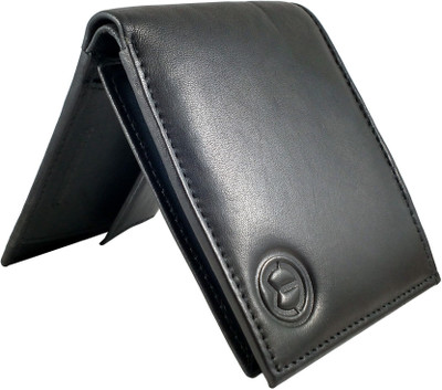 

ShabCreation Men Black Artificial Leather Wallet(3 Card Slots)