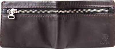 

CLYDE Men Brown Genuine Leather Wallet(8 Card Slots)