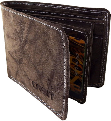

Orbit Men Brown Genuine Leather, Fabric Wallet(5 Card Slots)