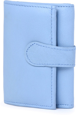 

JFC Girls Blue Genuine Leather Wallet(4 Card Slots), Sky blue