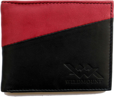

Wildmount Men Multicolor Genuine Leather Wallet(8 Card Slots), Red black