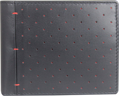 

LA ROMA Men Black Genuine Leather Wallet(3 Card Slots)