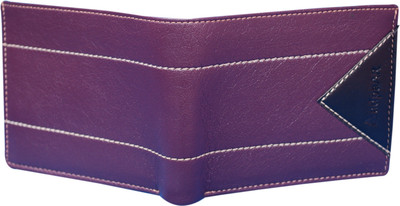

ADPAAR Men Purple, Black Genuine Leather Wallet(7 Card Slots)