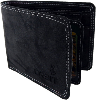 

Orbit Men Black Genuine Leather, Fabric Wallet(5 Card Slots)