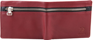 

CLYDE Men Red Genuine Leather Wallet(8 Card Slots)