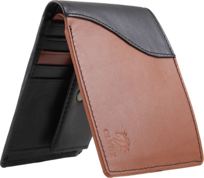 

CLYDE Men Tan Genuine Leather Wallet(8 Card Slots)