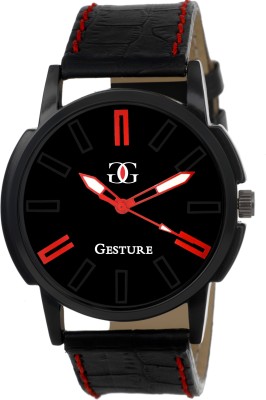 Gesture Black And Red Beautiful Elegant unique Collection Watch  - For Men   Watches  (Gesture)