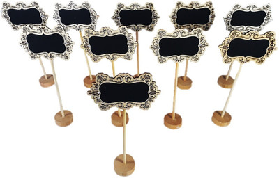 

DUS10 Party Props Set of 10 New Unique Wooden Chalk/Sketch Photo Booth Props/ Party Props Photo Booth Board/ Funny Self Message Created Unique Design Wooden Material Party Props (Birthday, Party, Wedding, Bechelorette, School & College Party etc)- Pack of