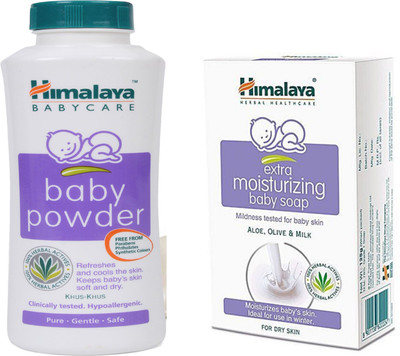 

Himalaya Herbals Baby powder (100g)+Himalaya Gentle Baby Soap (125g)(White)
