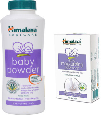 

Himalaya Herbals Baby powder (200g)+Himalaya Gentle Baby Soap (125g)(White)