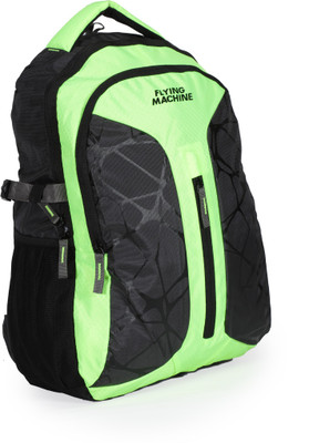 

Flying Machine LAPTOP BAGS 15 L Backpack(Black, Green)