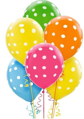 

Shop Online Printed Multicolor Polka Balloons (pack of 50) (Multi) Balloon(Multicolor, Pack of 50)
